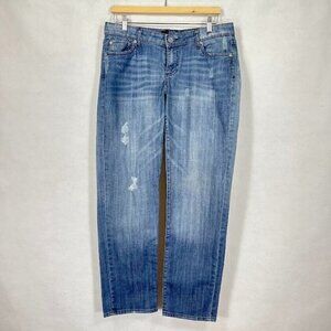 Kut From The Kloth Straight Leg Jeans Boyfriend School Distressed Boho Retro 6